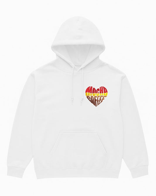 Mocha Mocha Coffee Limited Edition White Oversized Hoodie
